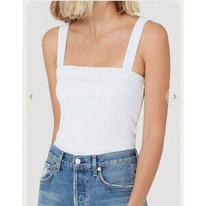 Citizens of Humanity Women's Florienne Ribbed Tank Top Cassia/Cream Size M